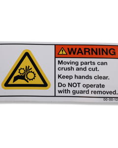 Aufkleber ISO 3864-2:  Moving parts can crush and cut